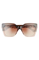 Versace 56mm Gradient Square Sunglasses in Brown Gradient at Nordstrom