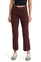 AG Kinsley High Waist Raw Hem Ankle Flare Jeans in Hi-White Dark Plum at Nordstrom, Size 30