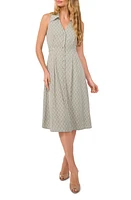 CeCe Print Sleeveless Midi Shirtdress at Nordstrom,