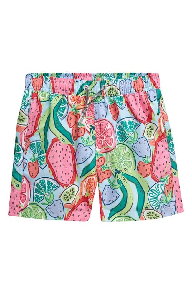 Boardies Kids' Ice & Slice Swim Trunks Pink/Green at Nordstrom,