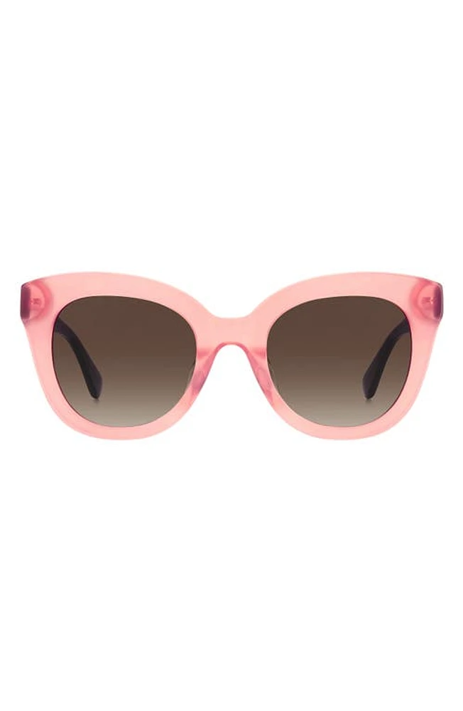 Kate Spade New York belah 50mm gradient round sunglasses in Pink /Brown Gradient at Nordstrom