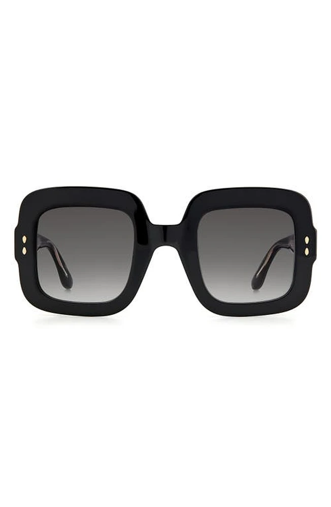 Isabel Marant 49mm Square Sunglasses in Black /Grey Shaded at Nordstrom