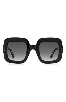 Isabel Marant 49mm Square Sunglasses in Black /Grey Shaded at Nordstrom