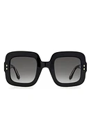 Isabel Marant 49mm Square Sunglasses in Black /Grey Shaded at Nordstrom