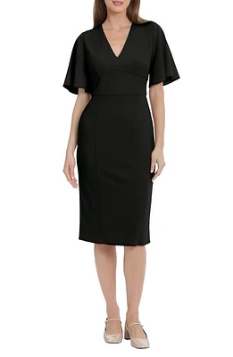 Maggy London Flutter Sleeve Midi Dress at Nordstrom,