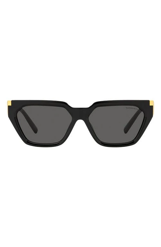 Tiffany & Co. 56mm Irregular Sunglasses in Black at Nordstrom