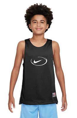 Nike Kids' Reversible Culture of Basketball Mesh Tank Black/Black/White at