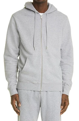 Sunspel French Terry Zip Hoodie Grey Melange at Nordstrom,