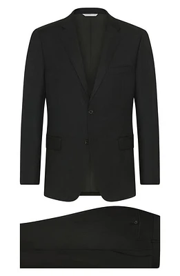 Samuelsohn Ice Super 130s Wool Suit Black at Nordstrom,