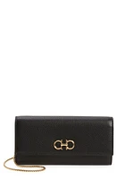 FERRAGAMO Gancini Soft Wallet on Chain in Nero at Nordstrom