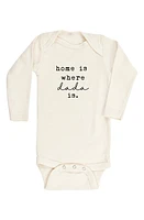 Tenth & Pine Home Is Where Dada Organic Cotton Bodysuit Natural at Nordstrom,