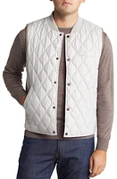 Stone Rose Water Repellent Puffer Vest Silver at Nordstrom,