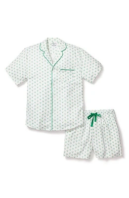 Petite Plume Match Point Cotton Short Pajamas Green at Nordstrom,