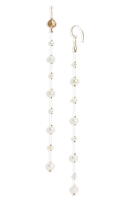 Isshi Desnuda Baroque Pearl Linear Earrings in Gold/pure Pearl at Nordstrom