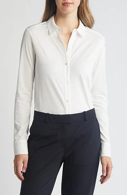 Theory Riduro Organic Cotton Button-Up Shirt at Nordstrom,