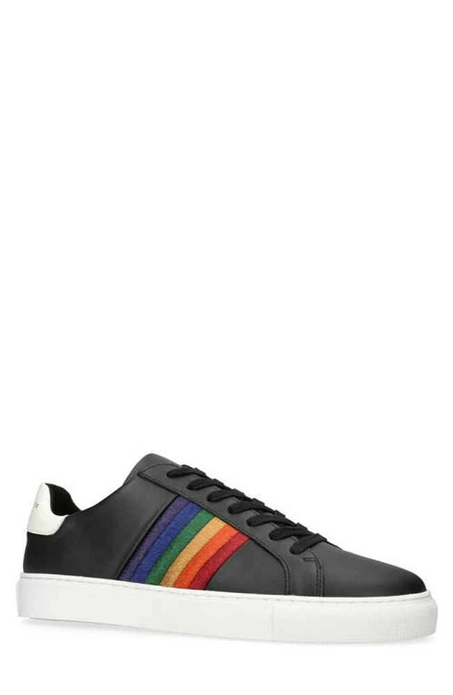 Kurt Geiger London Lennon Embroidered Sneaker Charcoal at Nordstrom,