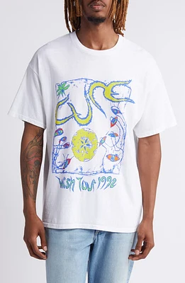 Merch Traffic The Cure Wish Tour Cotton Graphic T-Shirt White Over Dye at Nordstrom,