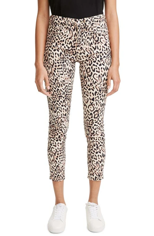 JEN7 by 7 For All Mankind Ankle Skinny Jeans in Painterly Leopard at Nordstrom, Size 4