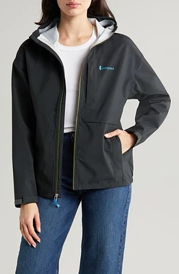 Cotopaxi Cielo Water Repellent Hooded Rain Jacket Black at Nordstrom,