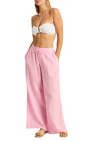 Sea Level Sunset Beach High Waist Cotton Gauze Cover-Up Pants at Nordstrom,