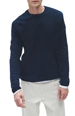 rag & bone Harvey Crewneck Cotton Sweater Blue at Nordstrom,