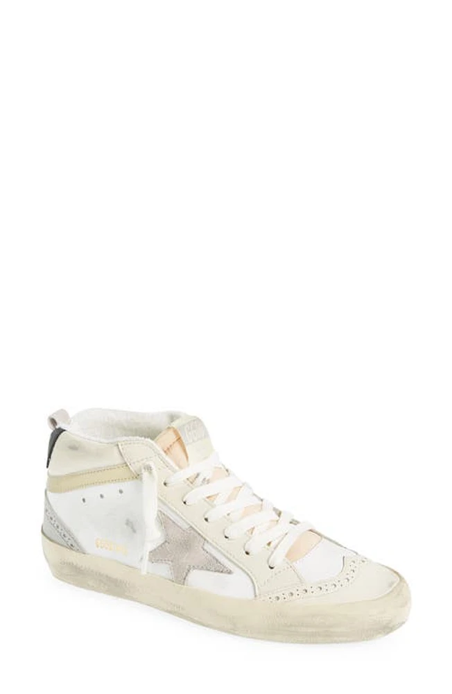 Golden Goose Mid Star Sneaker White/Ivory/Lilac/Grey at Nordstrom,