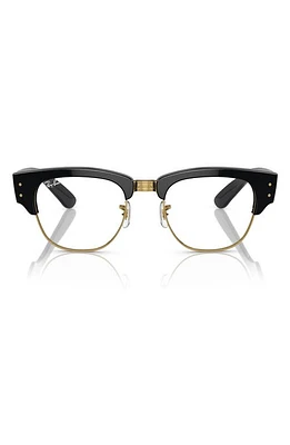 Ray-Ban 50mm Mega Clubmaster Square Optical Glasses in Black at Nordstrom