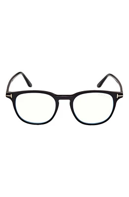 TOM FORD 50mm Blue Light Blocking Glasses in Shiny at Nordstrom