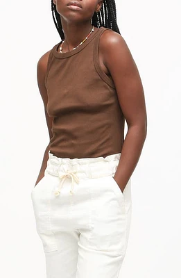 Electric & Rose Cotton Rib Tank Espresso at Nordstrom,