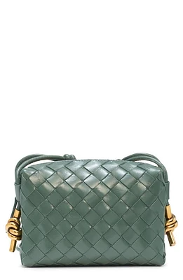 Bottega Veneta Mini Knot Detail Intrecciato Leather Crossbody Bag in Aloe/Brass at Nordstrom