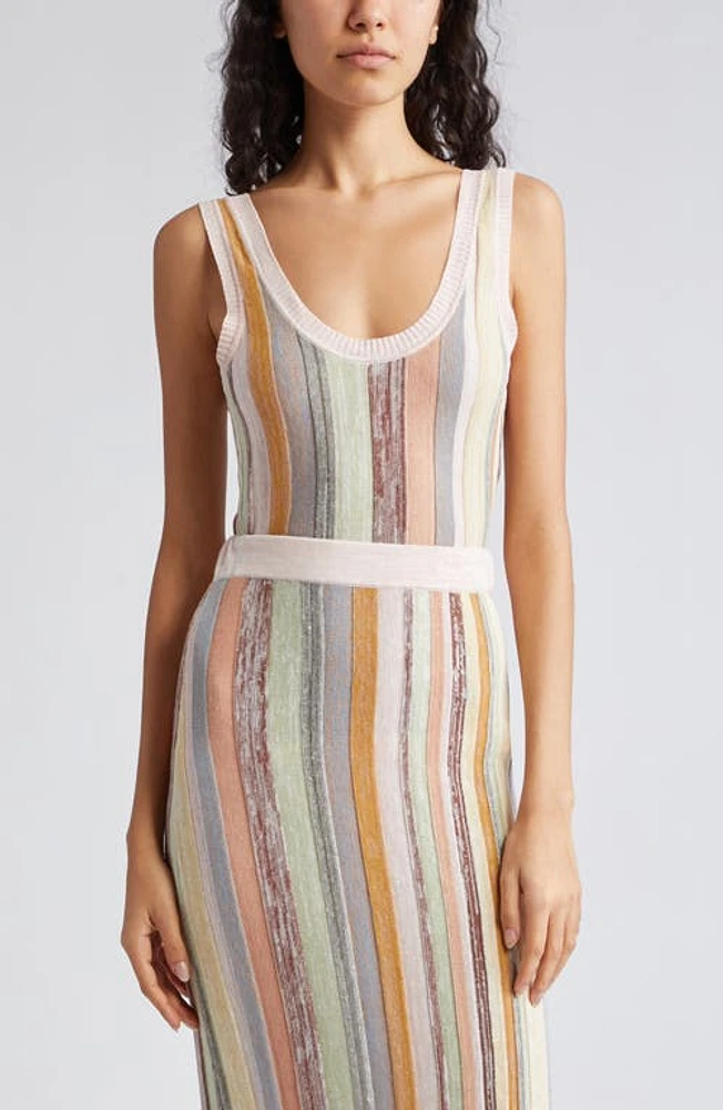 Zimmermann Natura Stripe Mouliné Tank in Multi at Nordstrom, Size 2