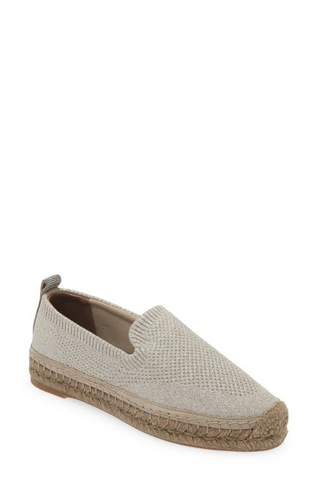 Brunello Cucinelli Monili Pull Tab Knit Espadrille Gold at Nordstrom,