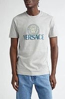 Versace Medusa Cotton Jersey Graphic T-Shirt Light Grey at Nordstrom,