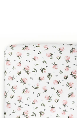 little unicorn Knit Crib Sheet in Watercolor Floret at Nordstrom