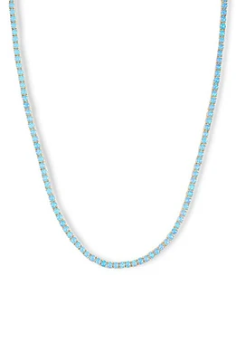 Melinda Maria Grand Heiress Imitation Opal Necklace in Blue Opal/Gold at Nordstrom