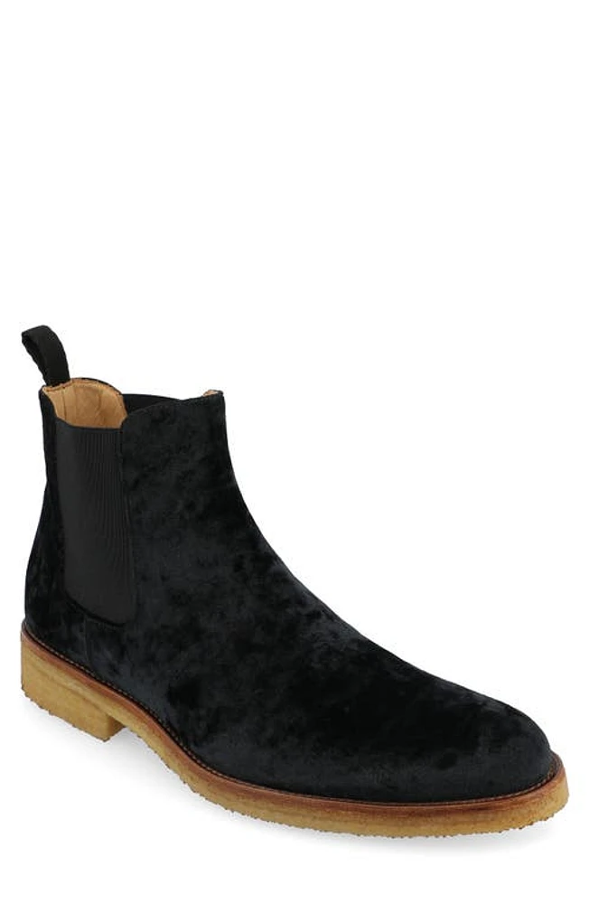 TAFT The Jude Chelsea Boot Black Velour at Nordstrom,