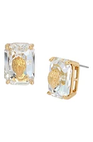 Kurt Geiger London Emerald Cut Crystal Stud Earrings at Nordstrom