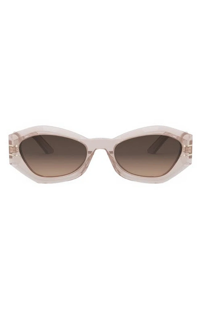 'DiorSignature B1U 55mm Butterfly Sunglasses in Shiny Pink /Gradient Roviex at Nordstrom