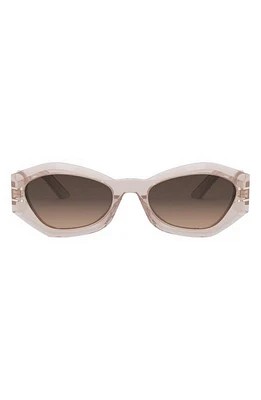 'DiorSignature B1U 55mm Butterfly Sunglasses in Shiny Pink /Gradient Roviex at Nordstrom