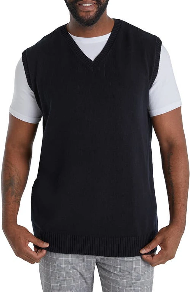 Johnny Bigg Essential V-Neck Sweater Vest Black at Nordstrom,