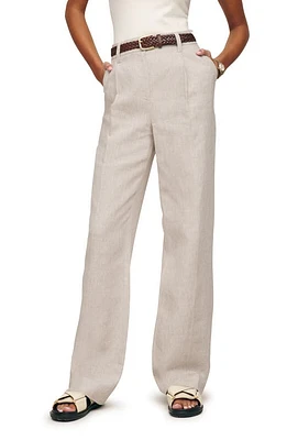 Reformation Alex Wide Leg Linen Pants Oatmeal at Nordstrom,