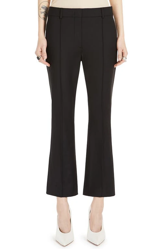 SPORTMAX Pintuck Cotton Blend Pants Black at Nordstrom,