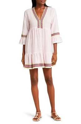 lemlem Hanna Cotton Blend Cover-Up Dress Kesiti Pink at Nordstrom,