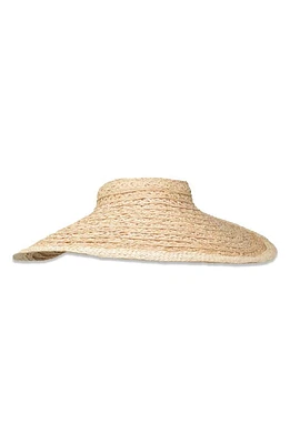 Gigi Burris Millinery Margot Packable Wide Brim Visor in Natural at Nordstrom