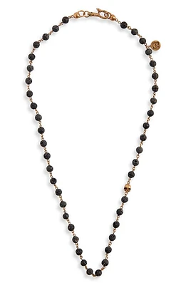 John Varvatos Stone Bead Necklace in Black at Nordstrom