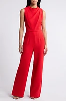 Black Halo Corrine Draped Bodice Wide Leg Jumpsuit Wildfire at Nordstrom,