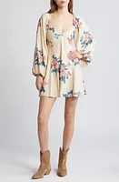 Free People Francesca Floral Print Long Sleeve Minidress Combo at Nordstrom,