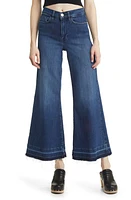 FRAME Le Palazzo Release Hem Crop Wide Leg Jeans Thunderstorm at Nordstrom,