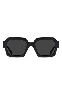 RAEN Mystiq 52mm Polarized Square Sunglasses in Recycled Black/Smoke Polar at Nordstrom