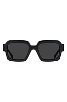 RAEN Mystiq 52mm Polarized Square Sunglasses in Recycled Black/Smoke Polar at Nordstrom